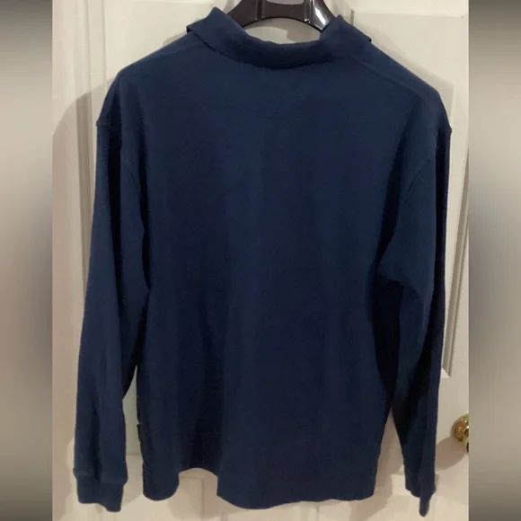 Structure Men’s Large Long Sleeve Striped Polo - Picture 4 of 6